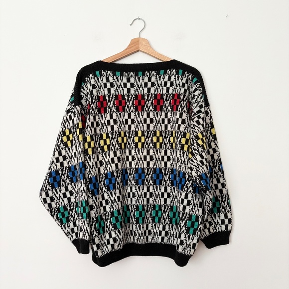 Vintage esprit wool blend geometric sweater - Picture 7 of 7